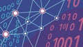 Digital Network with Binary Code and Data, vector design Generative AI Royalty Free Stock Photo
