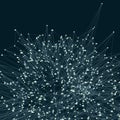 Digital network of connected online cloud storage and user