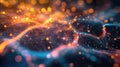 Digital network connecting glowing data points technology Royalty Free Stock Photo