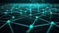 Digital Network Connection Abstract Concept, Blockchain Technology Structure, Futuristic Artificial Intelligence Royalty Free Stock Photo