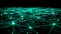 Digital Network Connection - Abstract Plexus Background With Glowing Nodes And Lines Royalty Free Stock Photo