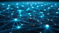 Digital Network Connection - Abstract Tech Circuit Board With Glowing Node Points Royalty Free Stock Photo