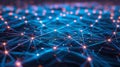 Digital Network Connection With Glowing Nodes And Lines Abstract Background Royalty Free Stock Photo