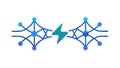 Digital Network Connection Icon, vector design Generative AI Royalty Free Stock Photo