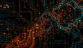 Digital network connection, technology abstract, and data flow background, Stock Photo, Generative AI Royalty Free Stock Photo