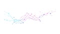 Digital network constellation pattern with connected dots and lines, vector design Generative AI Royalty Free Stock Photo