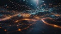 A digital network of data and information, flowing through a virtual world. Royalty Free Stock Photo