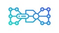 Digital Network Diagram, Connectivity and Data Flow Structure, vector design Generative AI Royalty Free Stock Photo