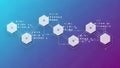 Digital Network Diagram with Hexagonal Nodes Royalty Free Stock Photo