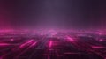 Digital network grid displaying pink neon data flow Royalty Free Stock Photo