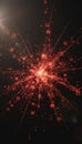 Digital network hub exploding with glowing red data Royalty Free Stock Photo