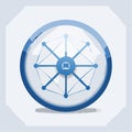 Digital Network Hub Technology Icon Royalty Free Stock Photo