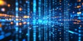 Digital Network Infrastructure Featuring Server Code Processing and Electronic Data Exchange System Royalty Free Stock Photo