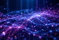 Digital Network with Interconnected Glowing Nodes