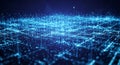 Digital network of interconnected nodes forming a futuristic data landscape Royalty Free Stock Photo
