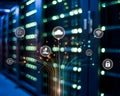 Digital network security in data center Royalty Free Stock Photo