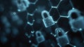 Digital network security locks connection concept Royalty Free Stock Photo