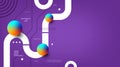 Digital network technology background. Abstract geometric shape. Internet signal communication