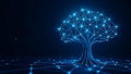 Digital network tree connection technology future abstract innovation concept design Royalty Free Stock Photo