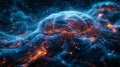 Digital neural network visualization - generative ai Royalty Free Stock Photo