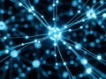 Digital neuron network connection concept, technology and science Royalty Free Stock Photo