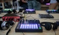 Music synthesizers gear at sonar festival