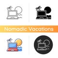 Digital nomad icon