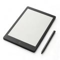Digital notepad with e ink display on white background Royalty Free Stock Photo