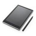 Digital notepad with e ink display on white background Royalty Free Stock Photo