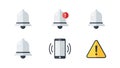 Digital Notification and Alert Icons Set Royalty Free Stock Photo