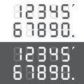 Digital numbers set. Vector illustration. Calculator digital Royalty Free Stock Photo