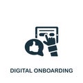 Digital Onboarding icon. Monochrome simple Talent Development icon for templates, web design and infographics