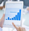 Digital Online Business Statistics Concept