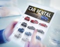 Digital Online Search Car Rental Concept