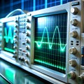 A digital oscilloscope showcasing various waveforms in action, demonstrating its ability to analyze electrical signals with