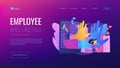 Digital overload concept landing page