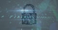 A digital padlock appears broken amid cybersecurity concepts