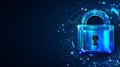 Digital Padlock, Network Security Background, Data Encryption, Cybersecurity Solutions Royalty Free Stock Photo