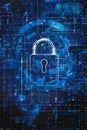 Digital padlock protecting data flow on circuit board