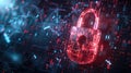 The Digital Padlock Security.AI generated image Royalty Free Stock Photo