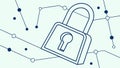 Digital Padlock Security Icon, Network Protection Concept, vector design Generative AI Royalty Free Stock Photo