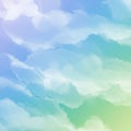 A digital or painted abstract representation of a sky, featuring soft, wispy clouds in Royalty Free Stock Photo