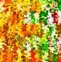 Digital Painting Abstract Spatter Paint in Colorful Vivid Vibrant Multi Pastel Autumn Colors Background