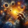 Digital painting Artistic design created using digital paintin