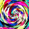 Digital Painting Abstract Colorful Background