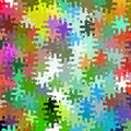 Digital Painting Beautiful Abstract Colorful Chaotic Rectangular Jigsaw Puzzles Pattern Background Royalty Free Stock Photo