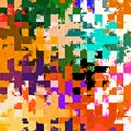 Digital Painting Beautiful Abstract Colorful Chaotic Rectangular Jigsaw Puzzles Pattern Background Royalty Free Stock Photo