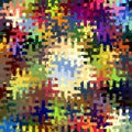 Digital Painting Beautiful Abstract Colorful Chaotic Rectangular Jigsaw Puzzles Pattern Background Royalty Free Stock Photo