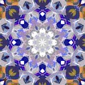 Digital Painting Abstract Colorful Floral Kaleidoscope Symmetrical Mandala Background