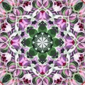 Digital Painting Abstract Colorful Floral Mandala Background